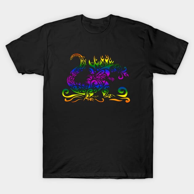 Rainbow Trybe-Zilla T-Shirt by Magickal Vision: The Art of Jolie E. Bonnette